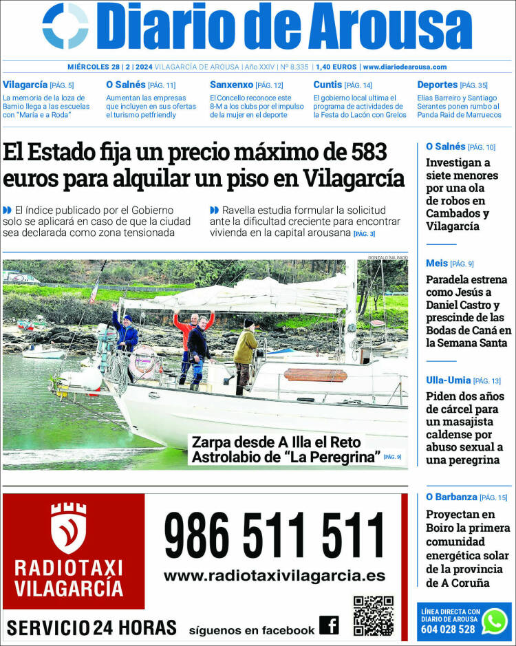 Portada de Diario de Arousa (España)