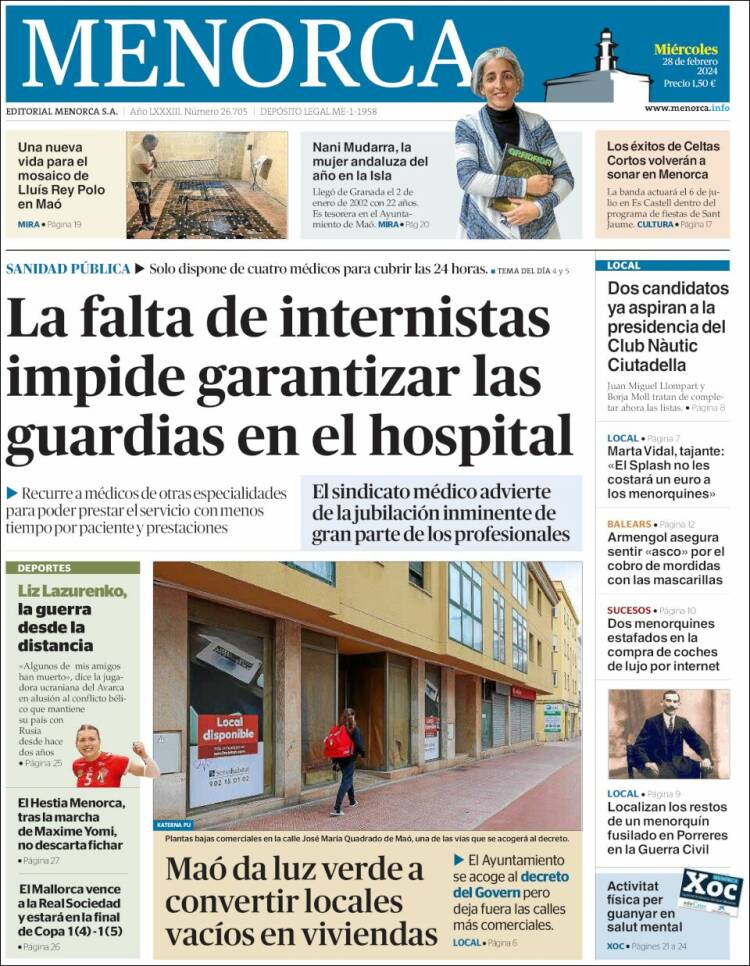 Portada de Menorca - Diario Insular (España)