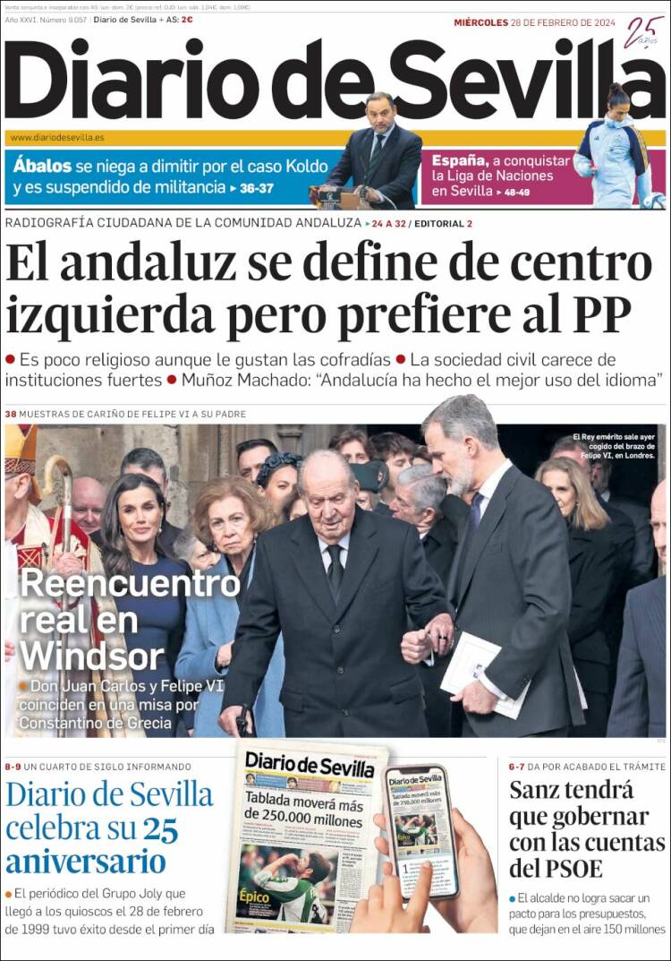 Portada de Diario de Sevilla (España)