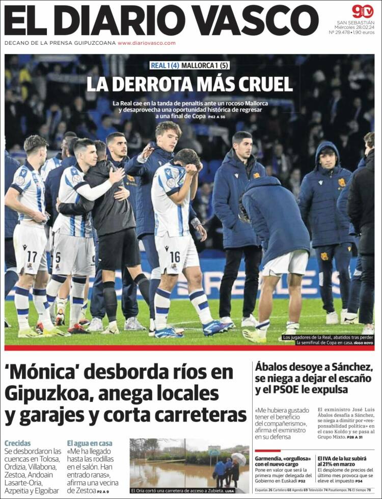 Portada de Diario Vasco (España)