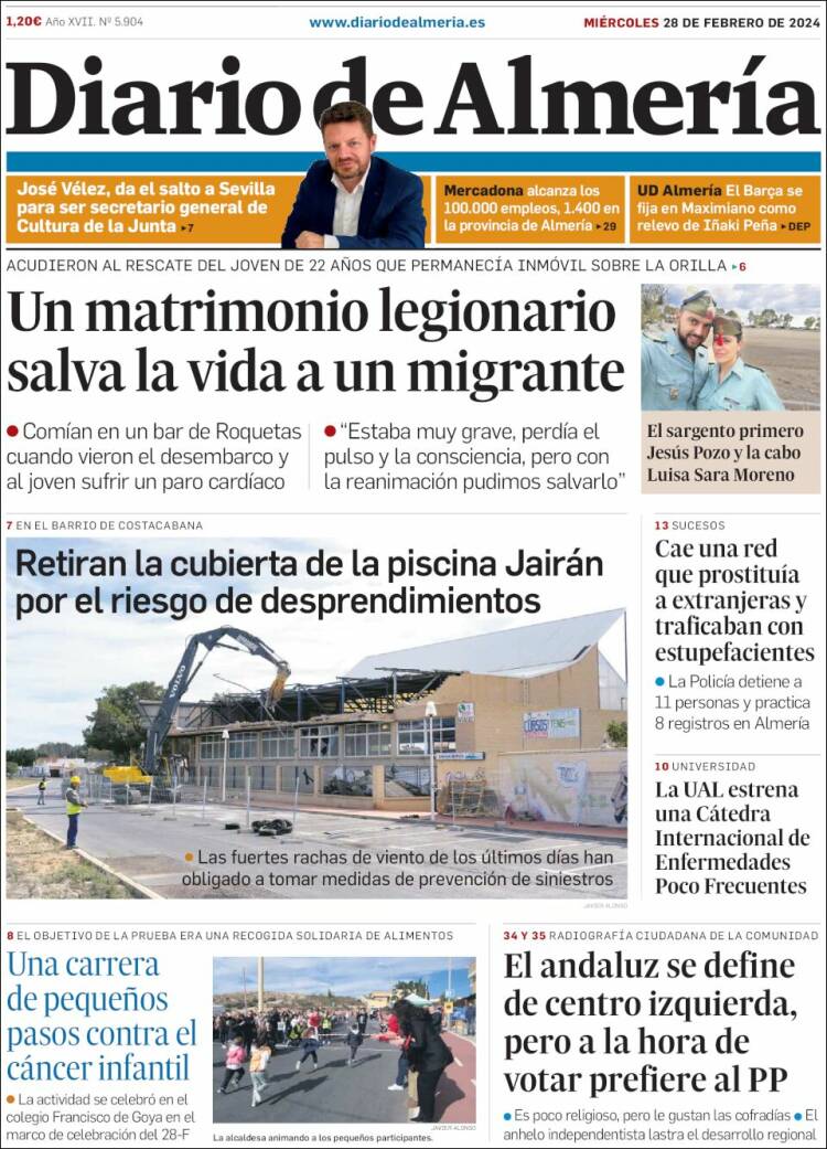 Portada de Diario de Almería (España)