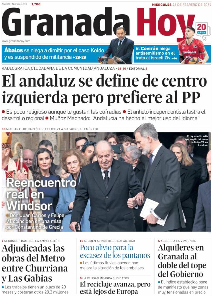 Portada de Granada Hoy (España)