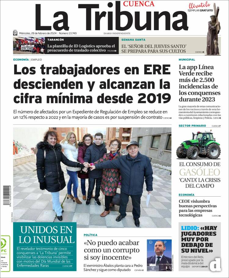 Portada de La Tribuna de Cuenca (España)