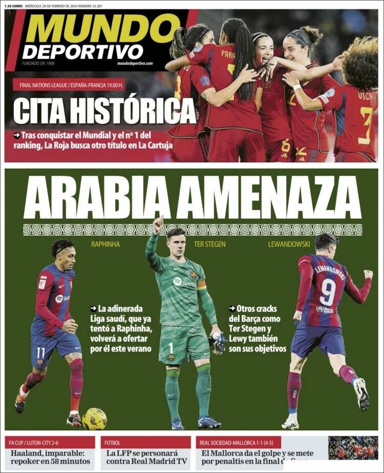 Portada de El Mundo Deportivo (España)