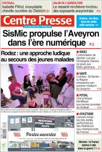 Portada de Centre Presse (Francia)