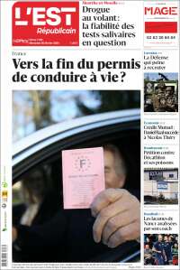 Portada de L'Est Republicain (Francia)
