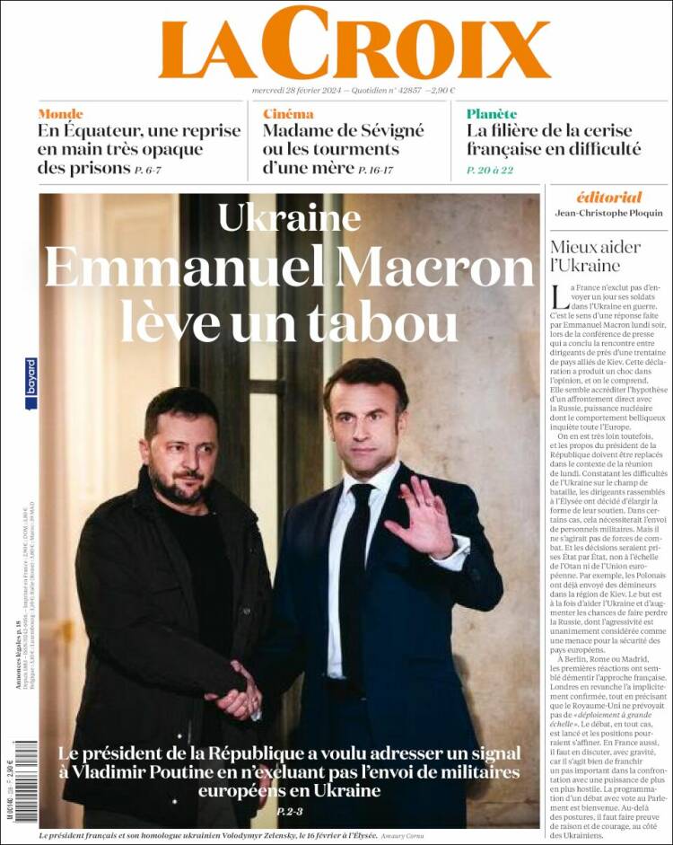 Portada de La Croix (Francia)