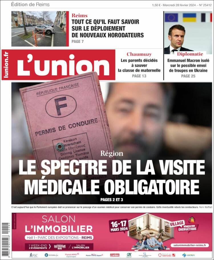 Portada de L'Union (Francia)