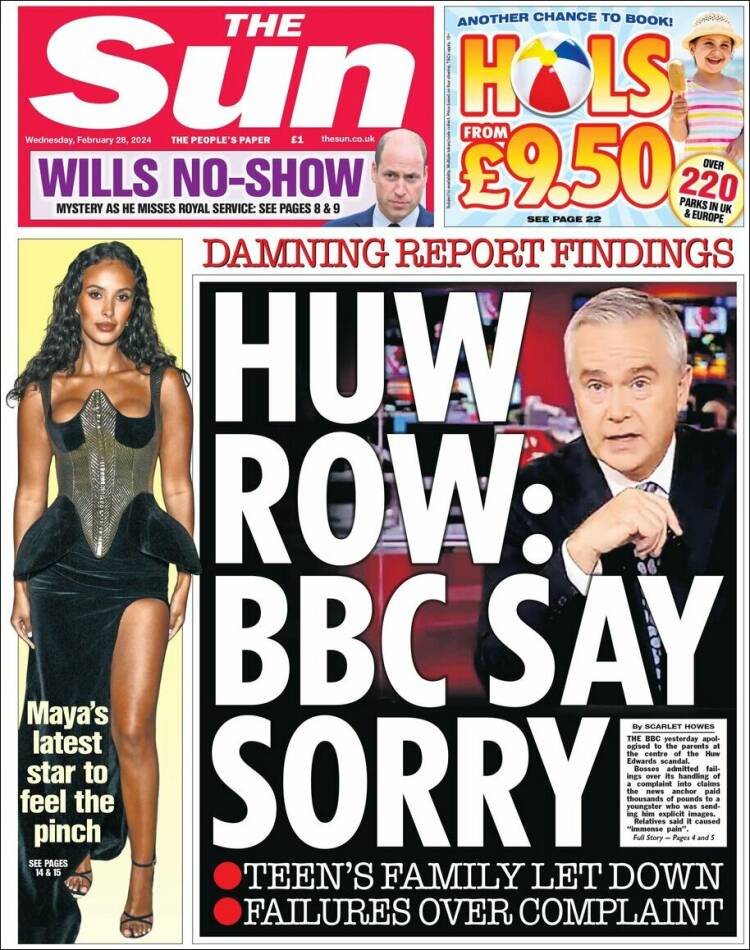 Portada de The Sun (Reino Unido)