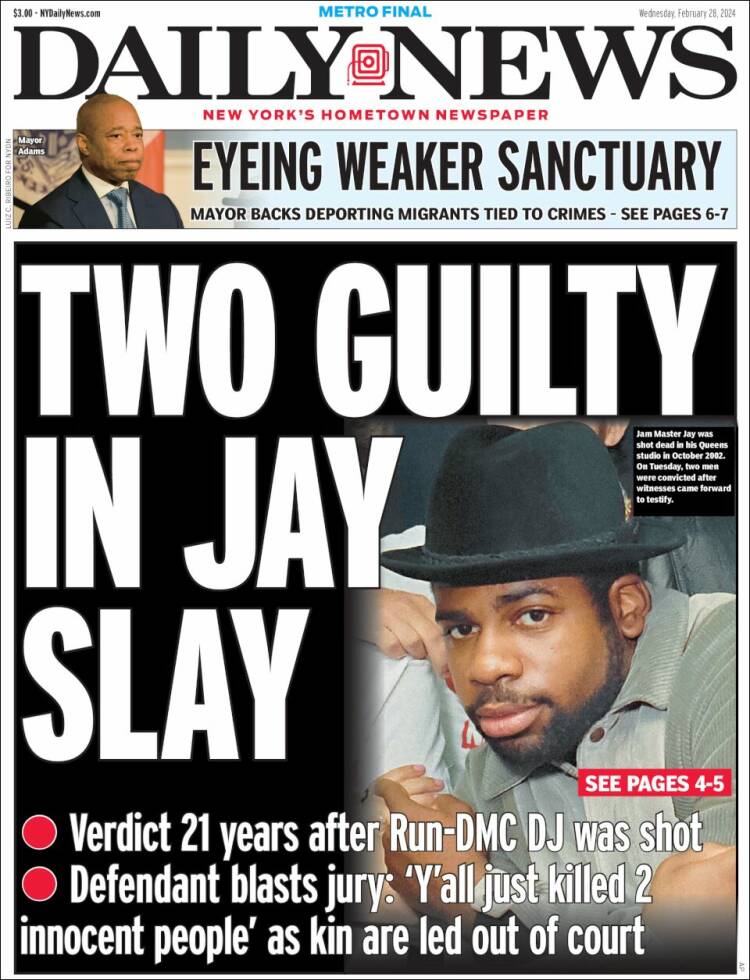 Portada de Daily News - New York (USA)