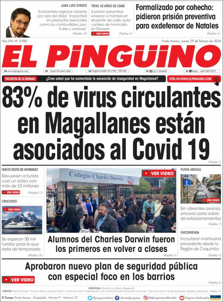 Portada de El Pingüino (Chile)