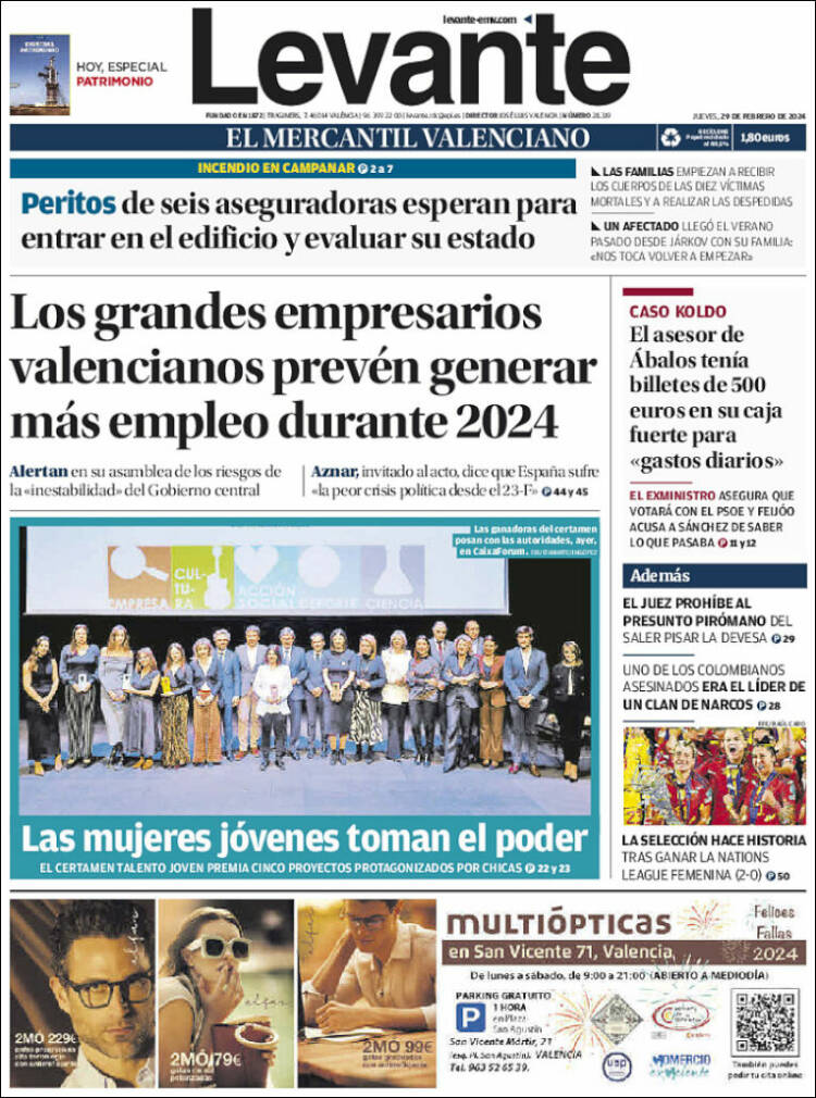 Portada de Levante (España)