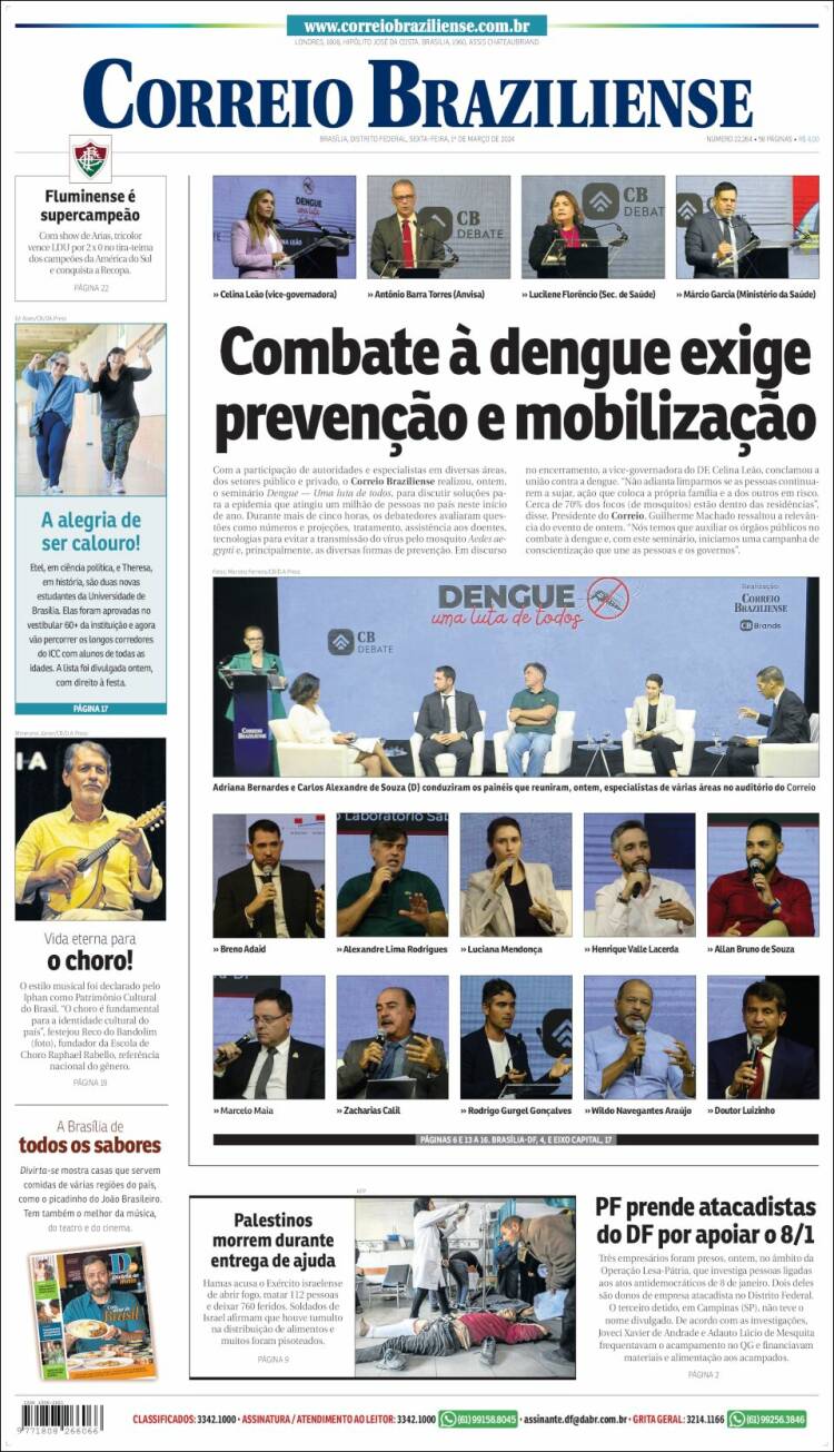Portada de Correio Braziliense (Brasil)