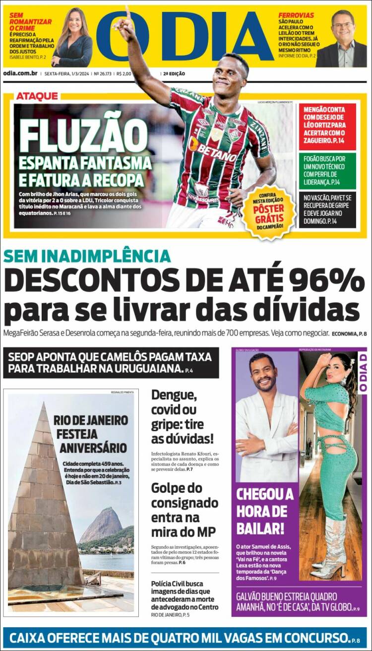 Portada de O Dia (Brasil)