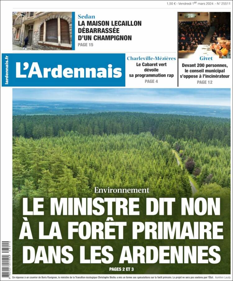 Portada de L'Ardenais (Francia)