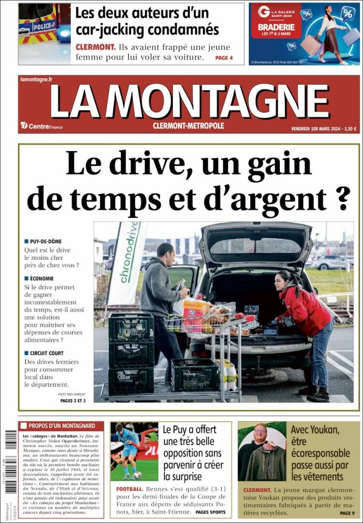 Portada de La Montagne (Francia)