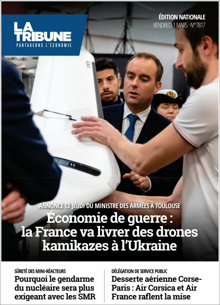 Portada de La Tribune (Francia)