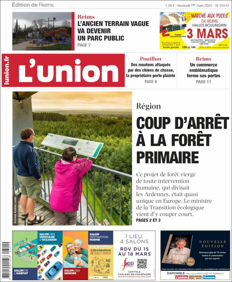 Portada de L'Union (Francia)