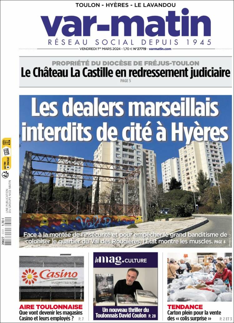 Portada de Var-Matin (Francia)