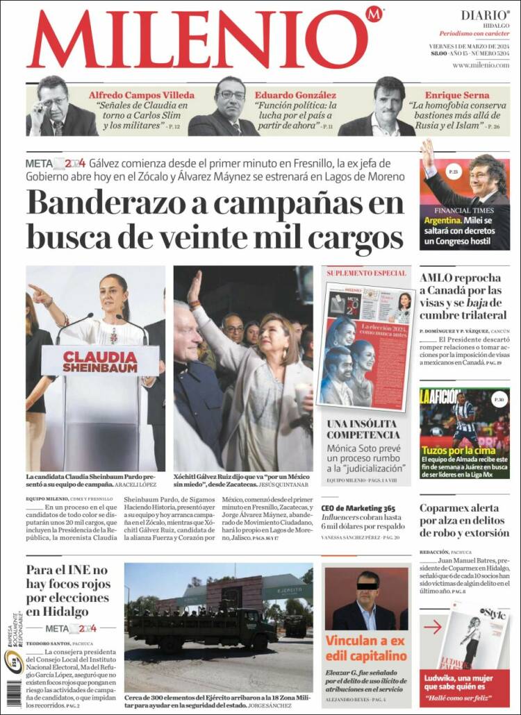 Portada de Milenio de Hidalgo (M&eacute;xico)