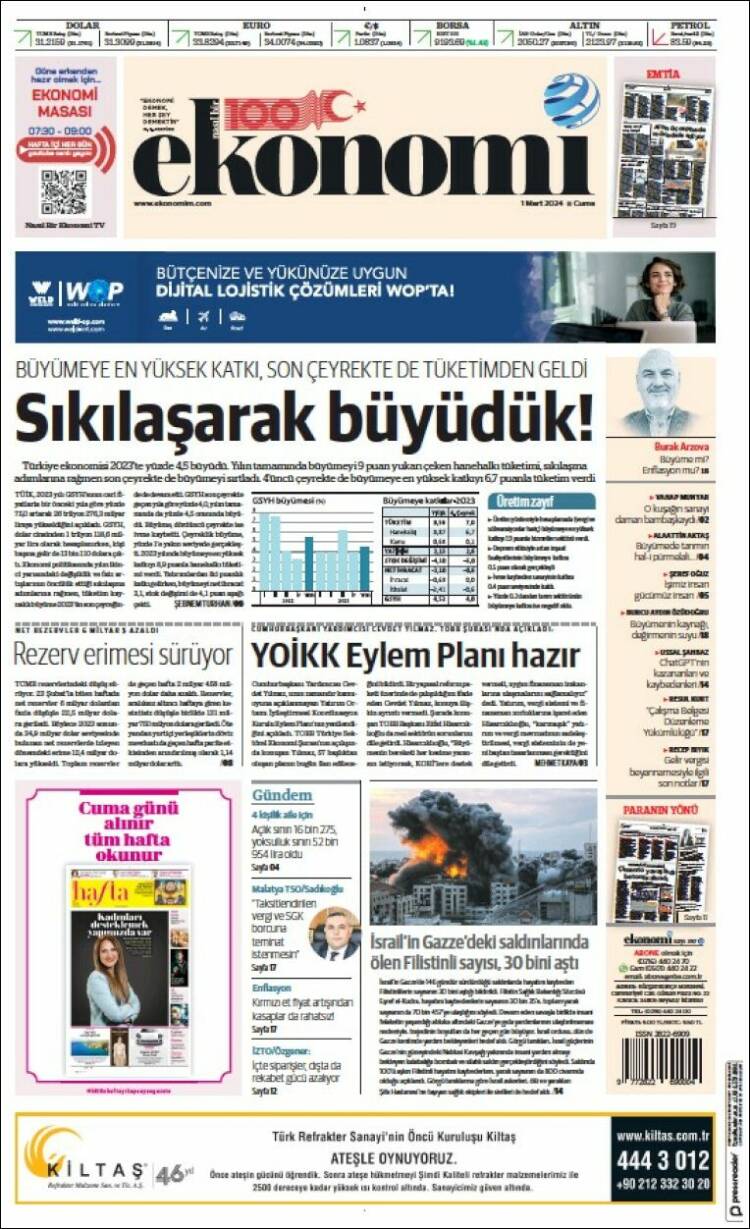Portada de Dünya (Turqu&iacute;a)