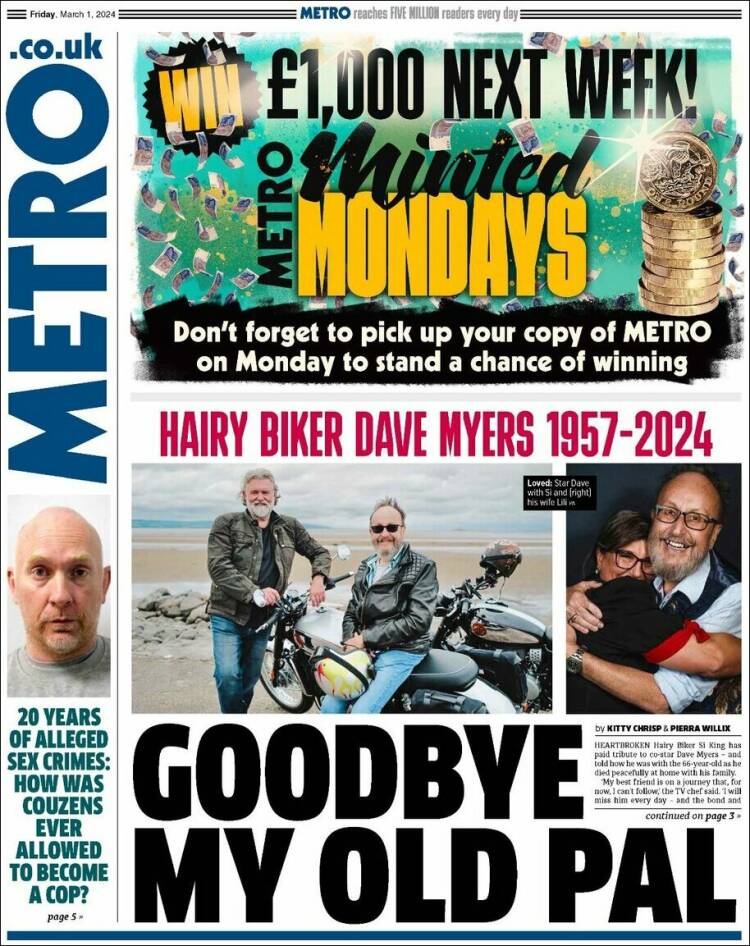 Portada de Metro (Reino Unido)