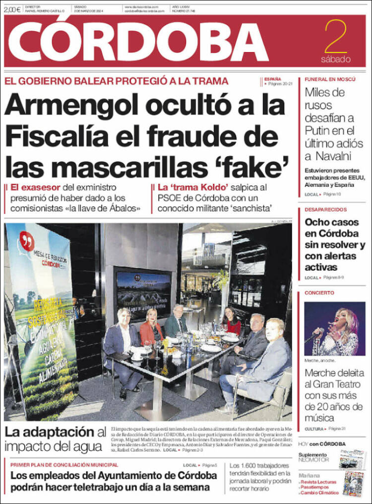 Portada de Diario de Córdoba (España)
