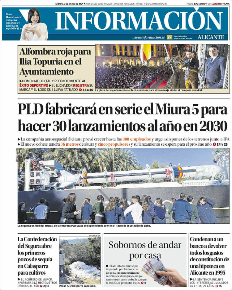 Portada de Diario Información (España)