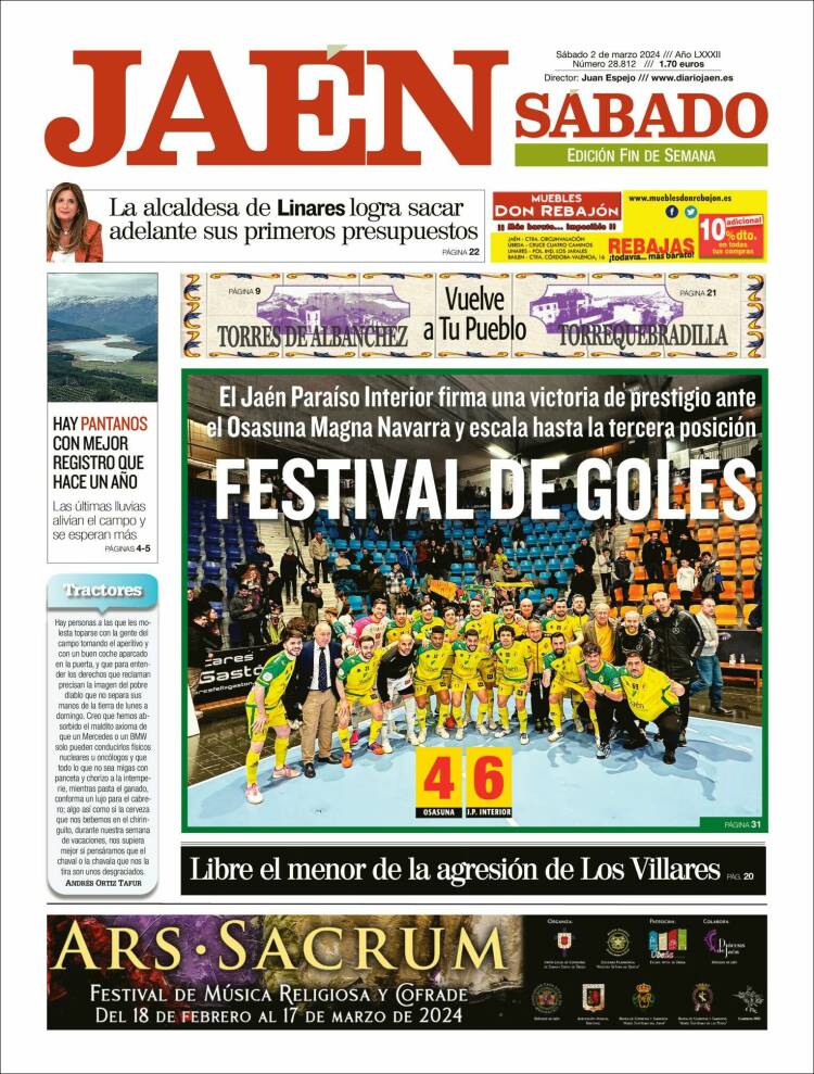 Portada de Diario Jaén (España)
