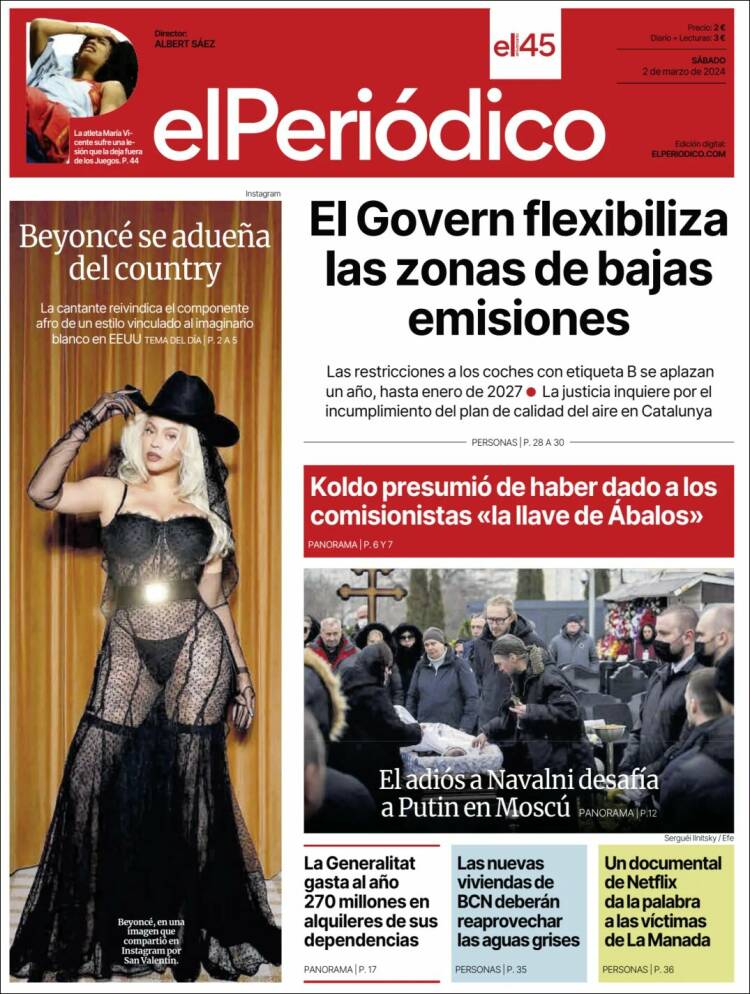 Portada de El Periódico (España)