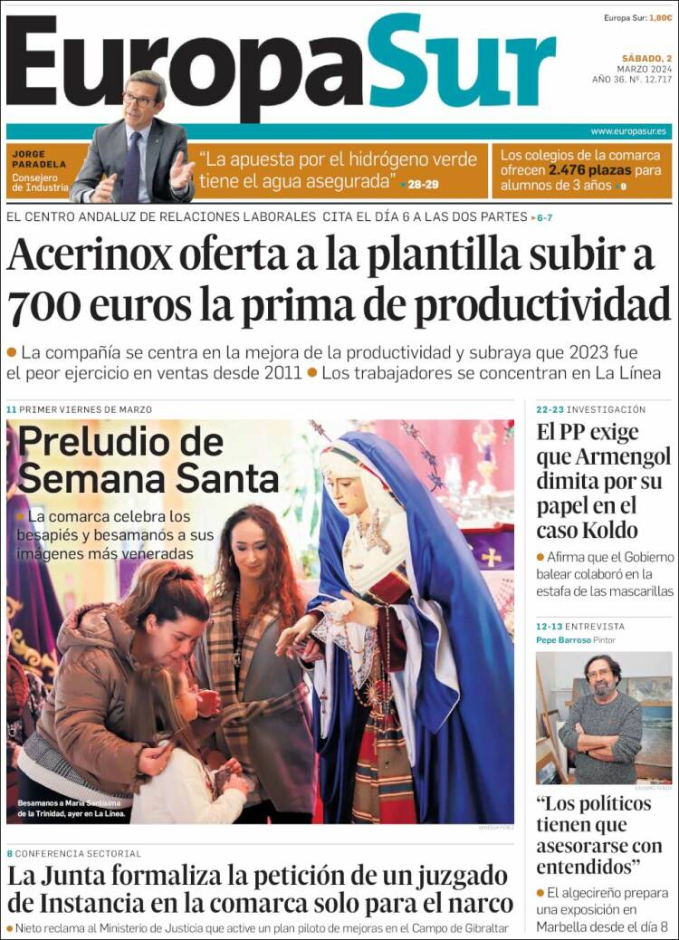 Portada de Europa Sur (España)