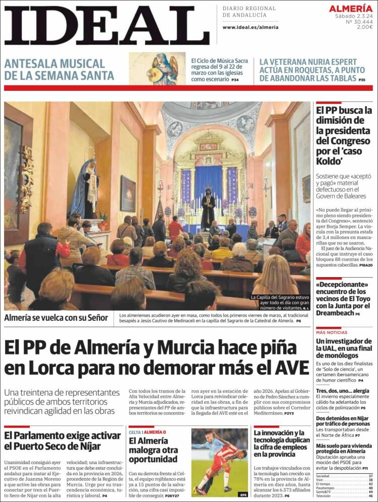 Portada de Ideal Almeria (España)