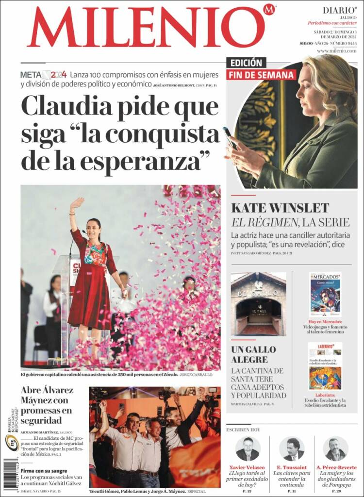 Portada de Milenio - Jalisco (M&eacute;xico)