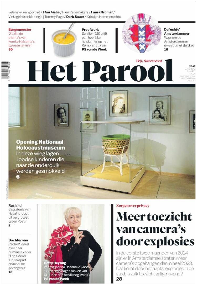 Portada de Het Parool (Pa&iacute;ses Bajos)