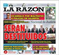 Portada de La Razón (Per&uacute;)