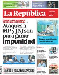 Portada de La Republica (Per&uacute;)