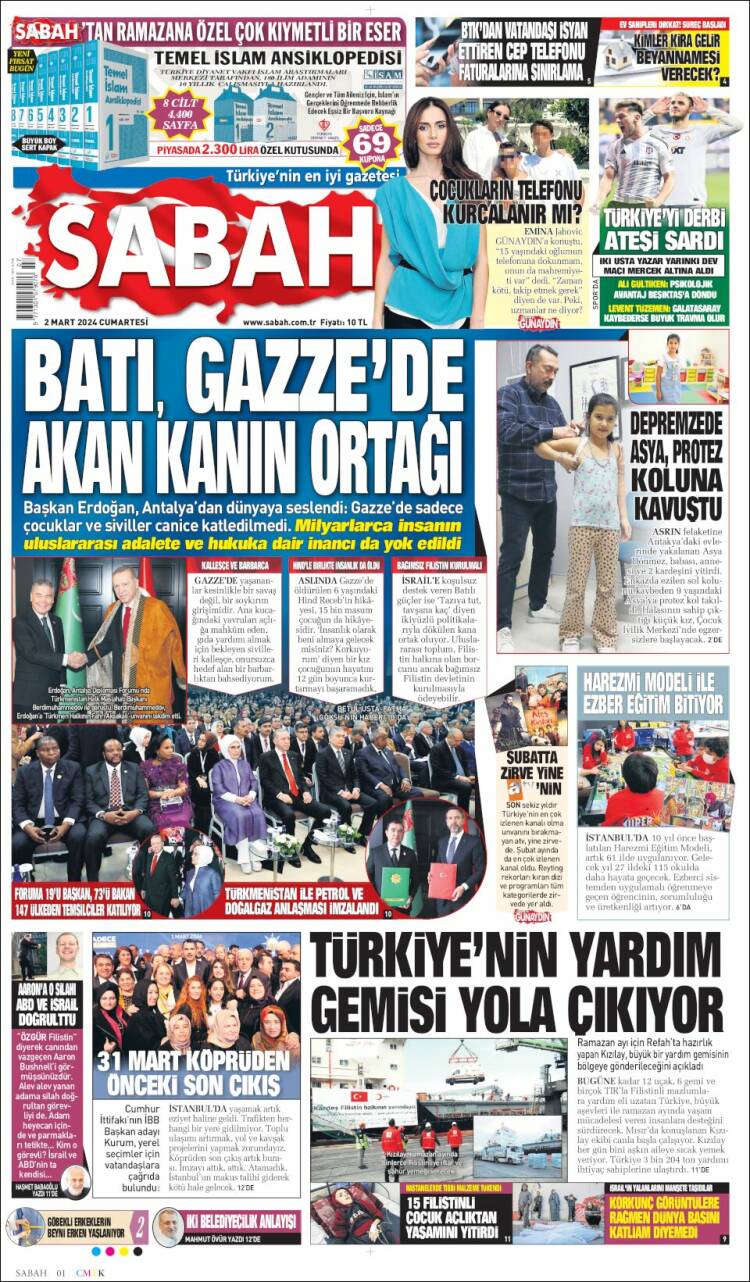 Portada de Sabah (Turqu&iacute;a)