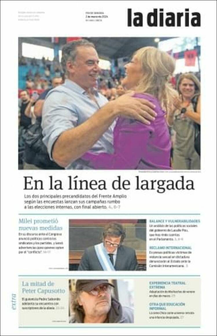 Portada de La Diaria (Uruguay)