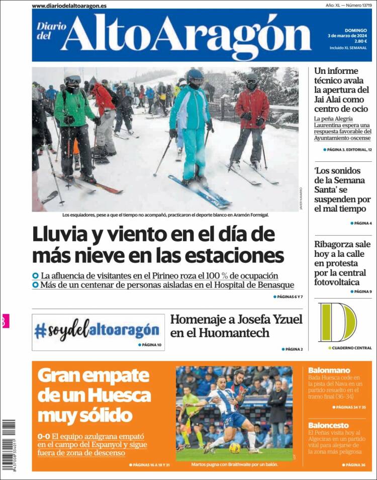 Portada de Diario del AltoAragón (España)