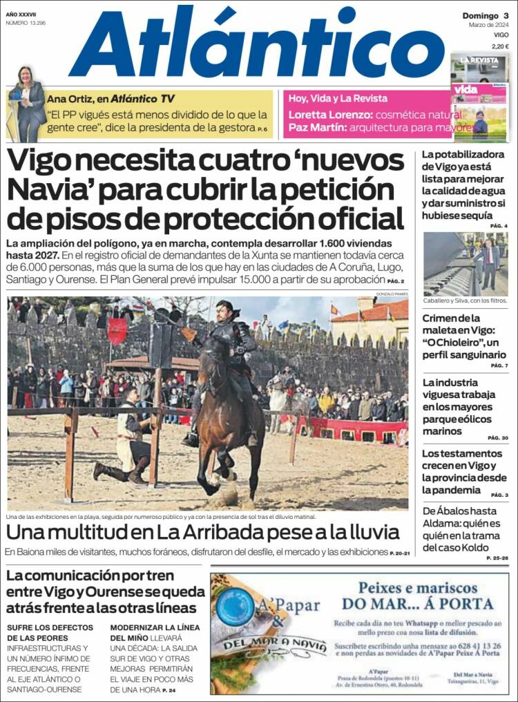 Portada de Atlántico Diario (España)