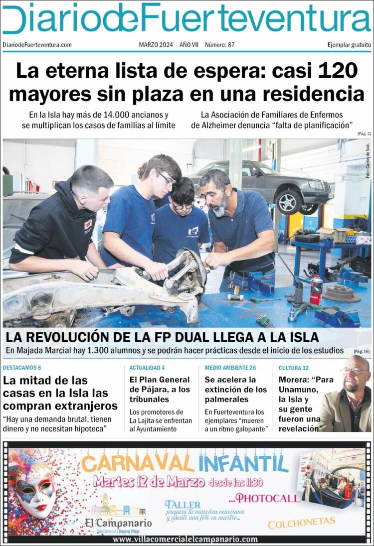 Portada de Diario de Fuerteventura (España)