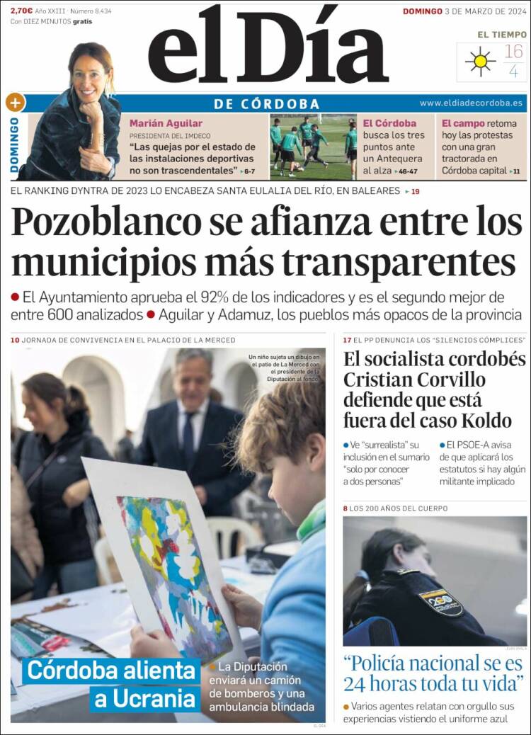 Portada de El Día de Córdoba (España)
