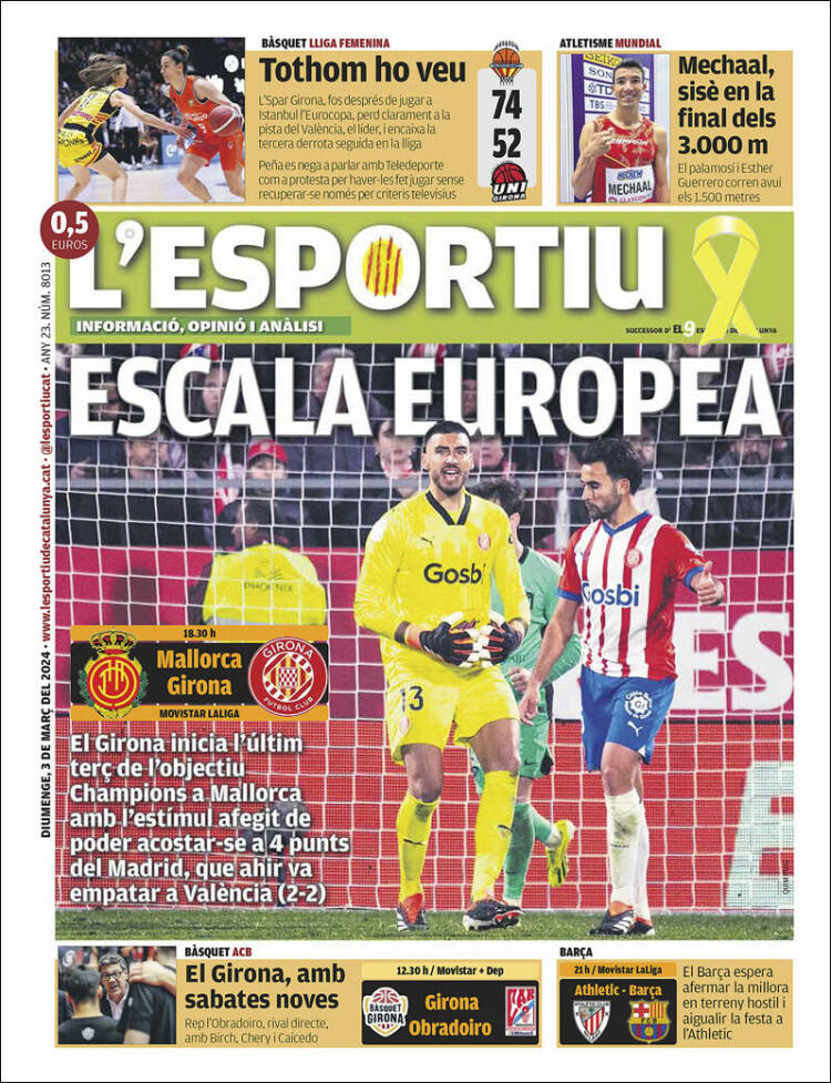 Portada de L'Esportiu : Girona (España)