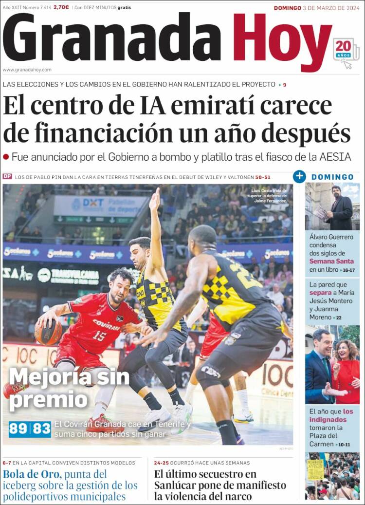 Portada de Granada Hoy (España)