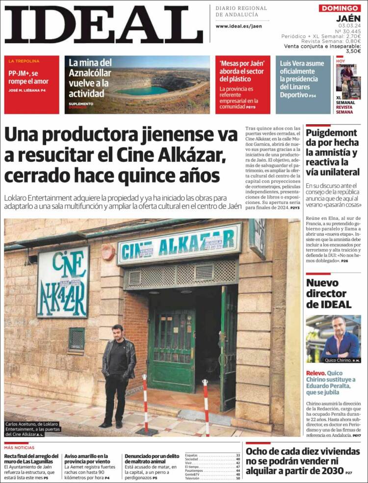 Portada de El Ideal de Jaén (España)