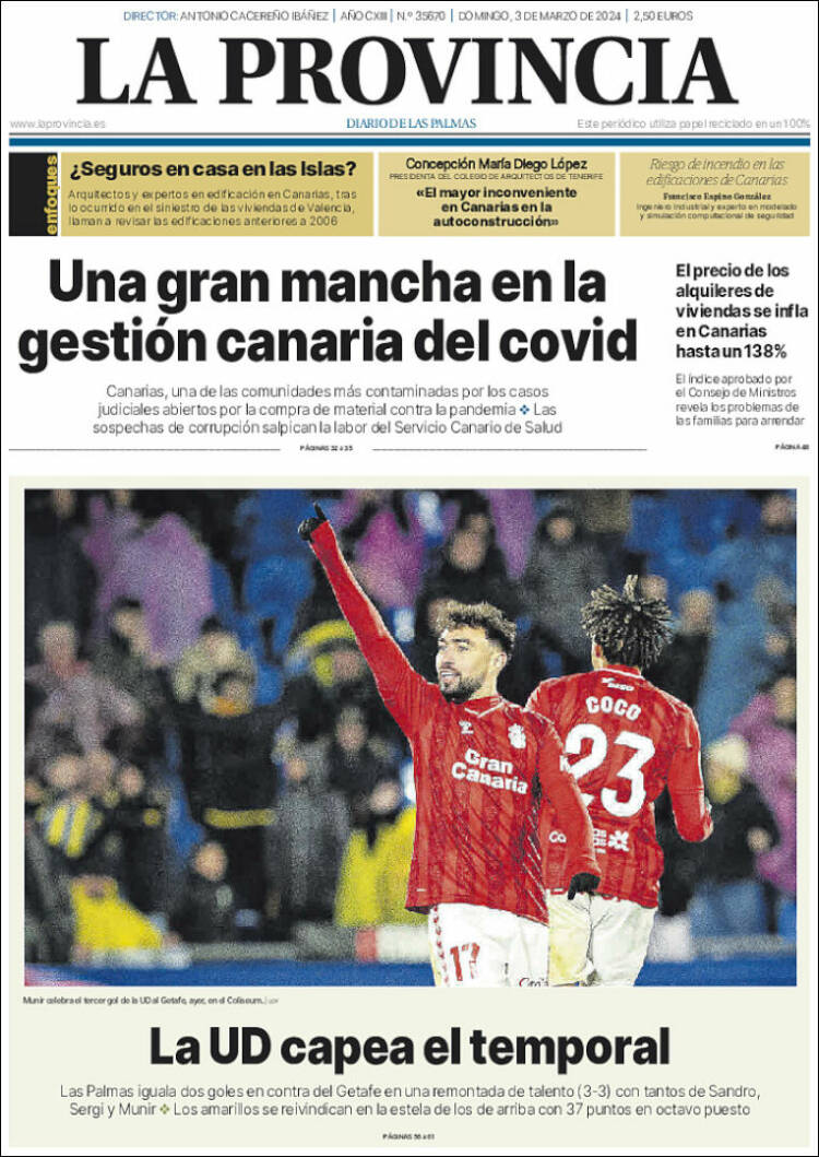 Portada de La Provincia (España)
