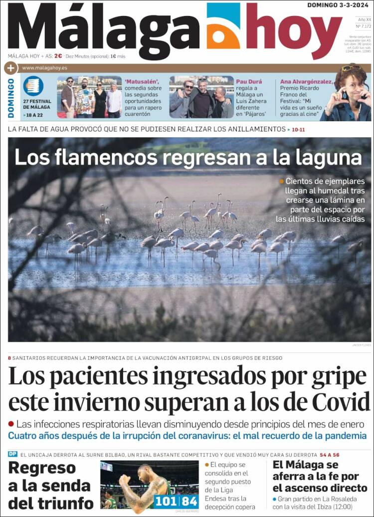 Portada de Málaga Hoy (España)
