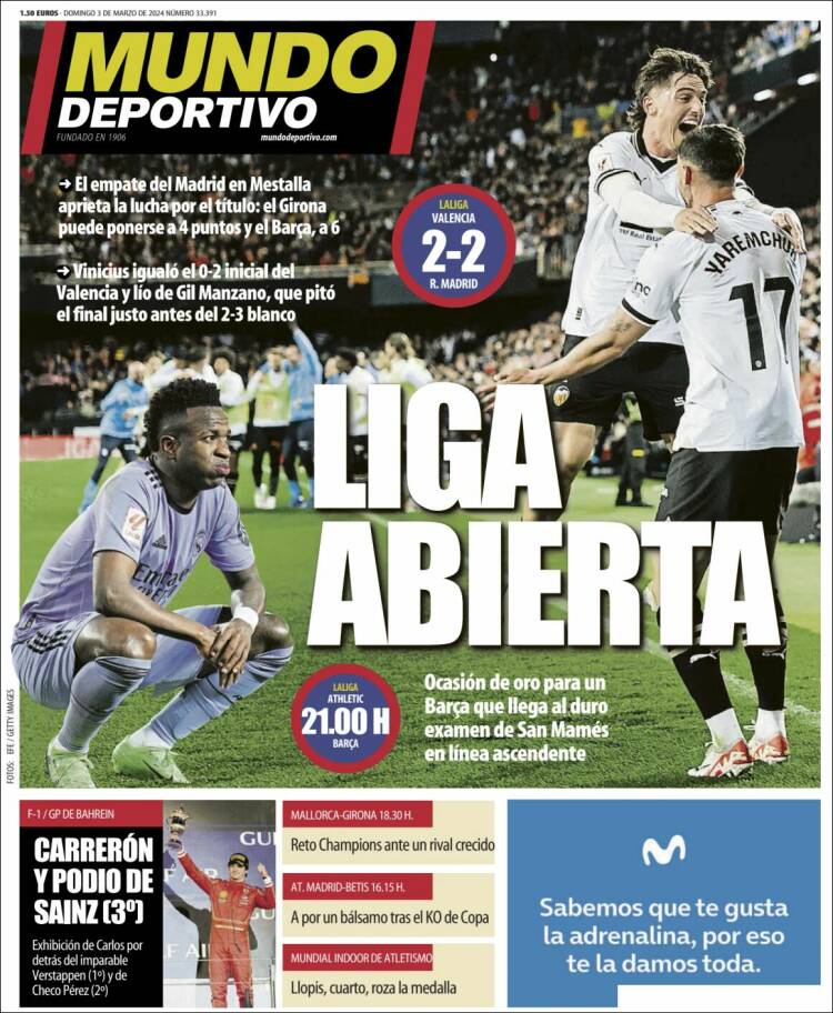Portada de El Mundo Deportivo (España)