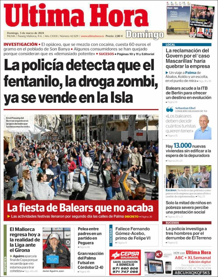 Portada de Última Hora (España)