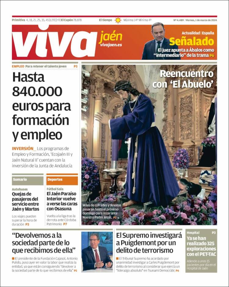 Portada de Viva Jaén (España)